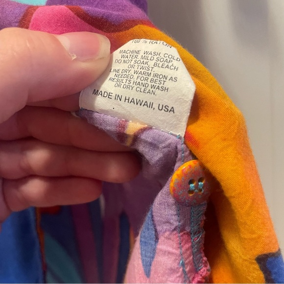 Jams World Floral Hawaiian Button Front Shirt W624-DRED DREAMLAND print Size M - Picture 8 of 8